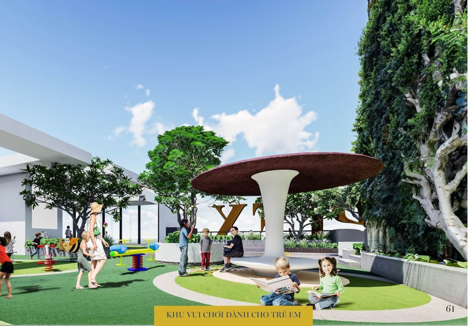 Công viên cây xanh trên mái